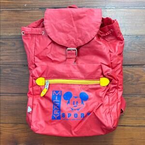 Vintage 1990's Disney Store Mickey Sport polyvinyl double strap backpack bag